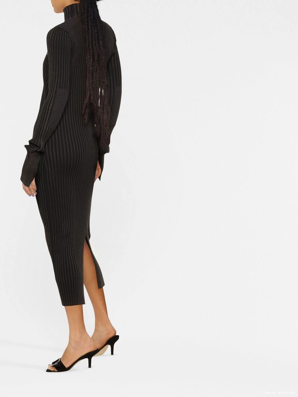 Affordable Couture dress patch ribbed midi Versace Women logo Jeans 0723